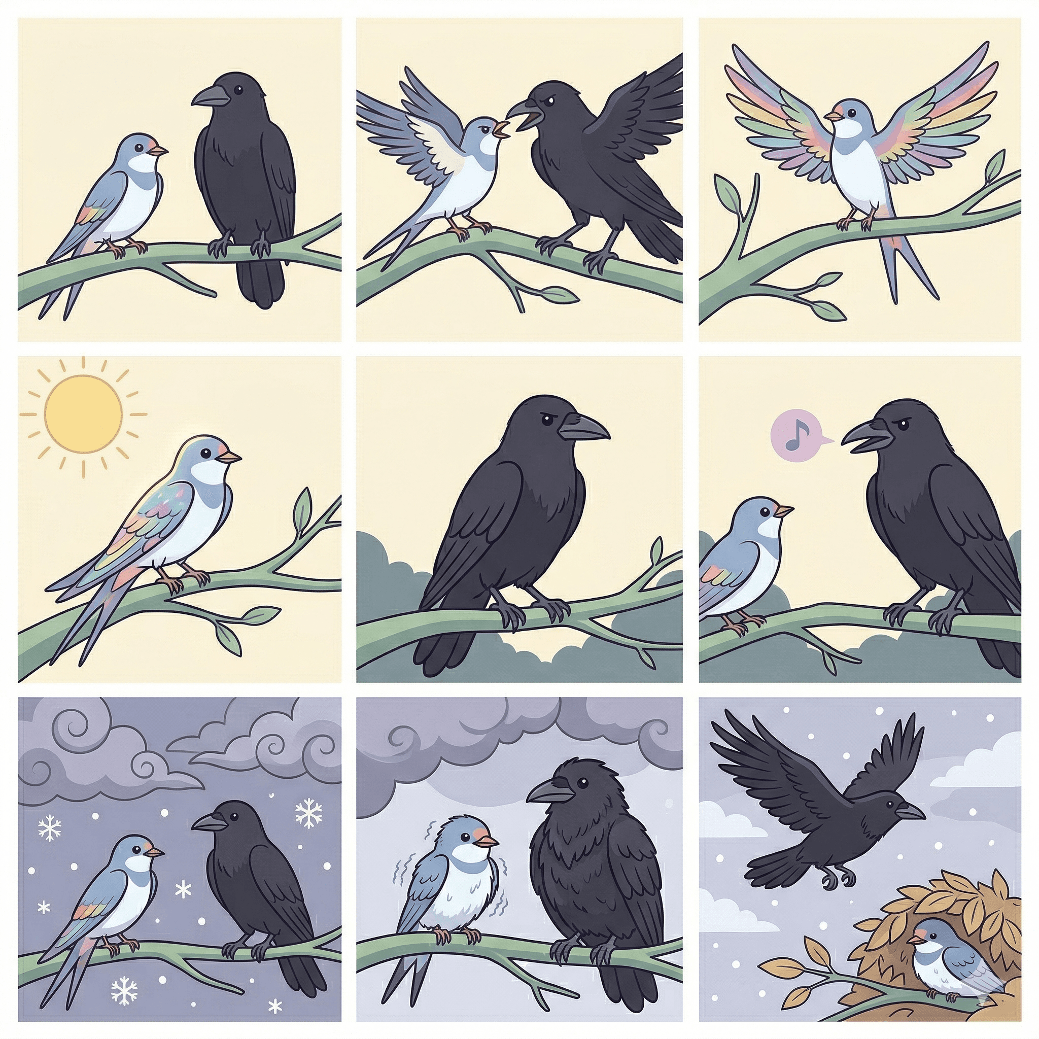 The Swallow and the Crow